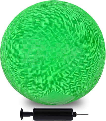 LovesTown Playground Ball, 8.5 Inch Kickballs Green Bouncy Ball, Jumbo Beach Balls for Summer Swimming Pool Beach Game Indoor and Outdoor Games with Pump in Saudi Arabia