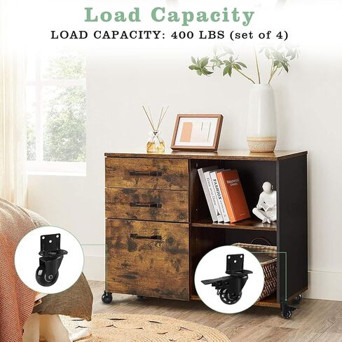 MALLLALA Set of 4 Caster Wheels, 2 inch L-Shaped Industrial Casters, Swivel Castor, Furniture Caster with 2 Brakes for Cots, Flower Stands, Desks,500 lbs Loading Capacity in Kuwait