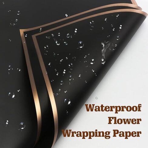20 ورقة من ورق تغليف الزهور - ورق تغليف باقة زهور مقاوم للماء، تغليف حرفي يدوي الصنع، ورق تغليف لوازم الزهور لتغليف الهدايا وهدية عيد ميلاد الزفاف، 22.8 × 22.8 بوصة (وردي) in Kuwait