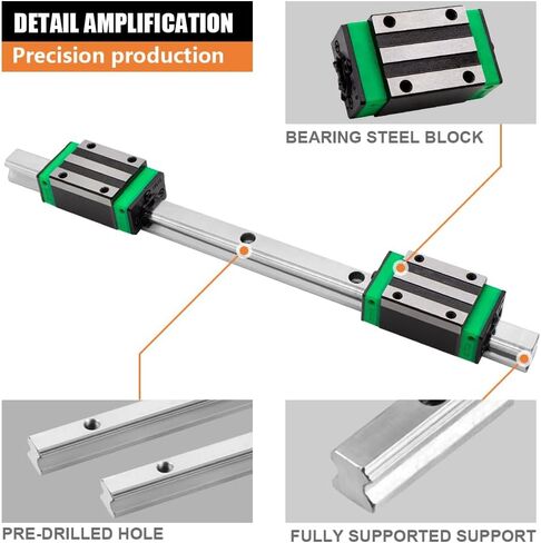 SIMAX3D 2pack HGR15 1500mm أدلة السكك الحديدية الخطية مع 4 قطع HGH15CA كتل لآلة CNC ومشروع DIY in Kuwait