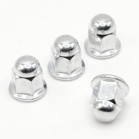 مسامير / صواميل تثبيت لوحة الترخيص المتوافقة مع فولفو V90 (مسامير على مسمار موجود) - قبة طويلة / رأس بلوط مع شفة - غطاء من الفولاذ المقاوم للصدأ (عبوة من 4) in Kuwait