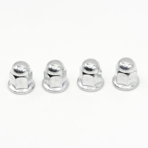 مسامير / صواميل تثبيت لوحة الترخيص المتوافقة مع فولفو V90 (مسامير على مسمار موجود) - قبة طويلة / رأس بلوط مع شفة - غطاء من الفولاذ المقاوم للصدأ (عبوة من 4) in Kuwait