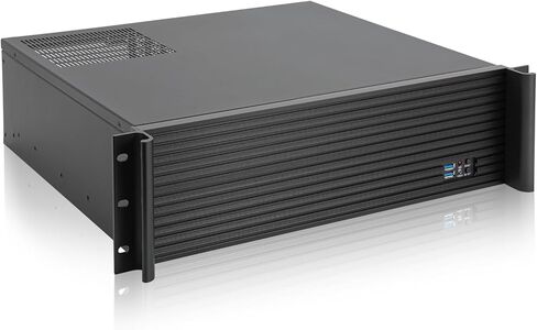 هيكل خادم RackChoice Micro ATX/Mini-ITX 3U Rackmount، محرك أقراص ثابتة 7 × 3.5، مع مروحة أمامية 2 × 120 مم + 1 × 80 مم، يدعم معيار ATX PSU مع تبريد علوي أو جانبي in Kuwait