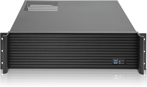 هيكل خادم RackChoice Micro ATX/Mini-ITX 3U Rackmount، محرك أقراص ثابتة 7 × 3.5، مع مروحة أمامية 2 × 120 مم + 1 × 80 مم، يدعم معيار ATX PSU مع تبريد علوي أو جانبي in Kuwait