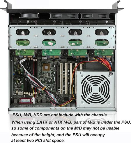 هيكل خادم RackChoice Micro ATX/Mini-ITX 3U Rackmount، محرك أقراص ثابتة 7 × 3.5، مع مروحة أمامية 2 × 120 مم + 1 × 80 مم، يدعم معيار ATX PSU مع تبريد علوي أو جانبي in Kuwait