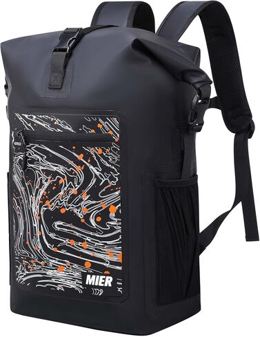 MIER Dry Backpack Waterproof Bag 30L Roll Top Floating Dry Sack with Inner Padded Pocket for Kayaking, Boating, Surfing, Fishing, Rafting, Swimming, Hiking, Black in Saudi Arabia