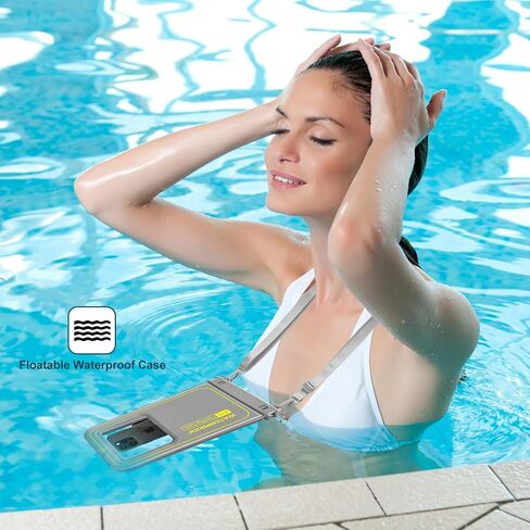 JOTO IP68 Large Waterproof Floating Phone Pouch, Floatable Dry Bag Cellphone Holder Case for iPhone 15 14 13 Pro Max Galaxy S24 S23 Ultra, Waterproof Wallet for Cash Card Watch, Beach Essential -Black in Saudi Arabia
