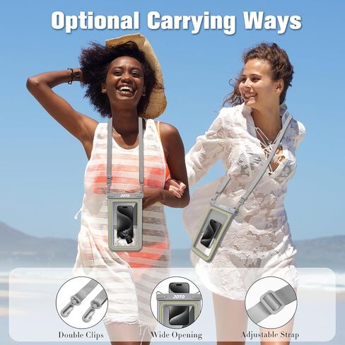 JOTO IP68 Large Waterproof Floating Phone Pouch, Floatable Dry Bag Cellphone Holder Case for iPhone 15 14 13 Pro Max Galaxy S24 S23 Ultra, Waterproof Wallet for Cash Card Watch, Beach Essential -Black in Saudi Arabia