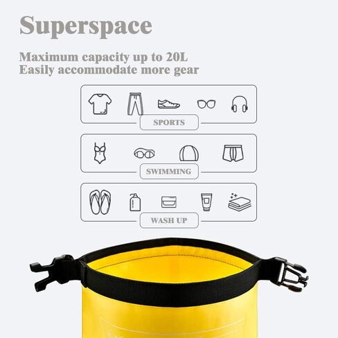 Floating Back Pack Drybag Waterproof Lightweight Storage Marine Bags with Shoulder Strap, Ocean Dry Bags Compression Sack for Kayaking Boating Canoeing Swimming Hiking Camping Rafting in Saudi Arabia