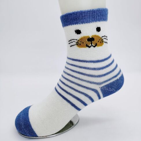 10 أزواج من الجوارب القطنية للأطفال الصغار من عمر 3 إلى 4T للأطفال على شكل عجل وشرائط على شكل قرد الدب على شكل حيوان in Kuwait