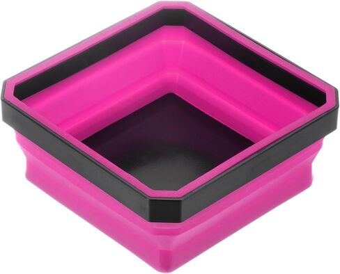 HARFINGTON Collapsible Magnetic Parts Tray Foldable Tool Trays Square Small Metal Parts Organiser for Fixing Screw Bolts Nuts Washers Pins, Rose Red in Saudi Arabia