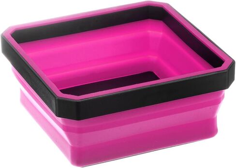 HARFINGTON Collapsible Magnetic Parts Tray Foldable Tool Trays Square Small Metal Parts Organiser for Fixing Screw Bolts Nuts Washers Pins, Rose Red in Saudi Arabia