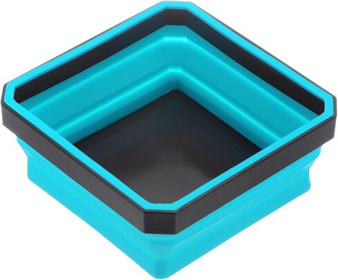 HARFINGTON Collapsible Magnetic Parts Tray Foldable Tool Trays Square Small Metal Parts Organiser for Fixing Screw Bolts Nuts Washers Pins, Rose Red in Saudi Arabia
