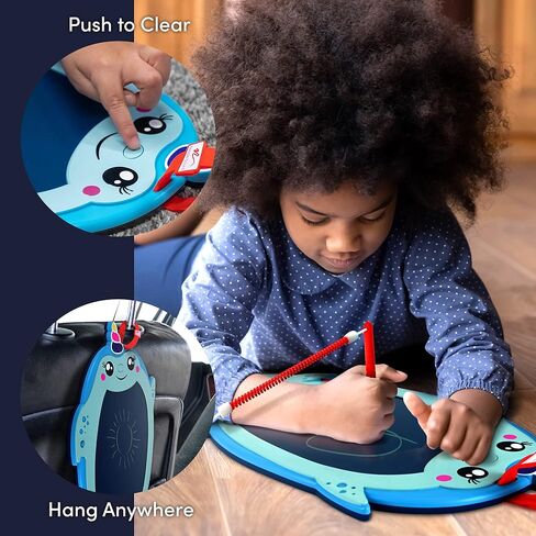 لوحة رسم أصلية محمولة من Boogie Board Kids Sketch Pals، لوحة رسم قابلة لإعادة الاستخدام مقاس 10.16 سم مع قلم مرفق، مثالية للسفر ورحلات الطريق للأطفال من سن 4 سنوات فما فوق، ديناصور in Kuwait