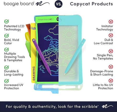 لوحة رسم أصلية محمولة من Boogie Board Kids Sketch Pals، لوحة رسم قابلة لإعادة الاستخدام مقاس 10.16 سم مع قلم مرفق، مثالية للسفر ورحلات الطريق للأطفال من سن 4 سنوات فما فوق، ديناصور in Kuwait