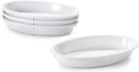 G.E.T. Enterprises DN-96-W-EC Viva White 20 oz. Oval Melamine Bowls (Qty 4), Melamine, Viva Mexico (Pack of 4) in Saudi Arabia