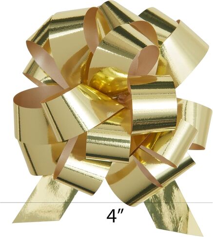 Berwick Offray The Perfect Glitter Ribbon-4" Diameter X 18 Loops, 3/4" Wide Ribbon-50 Pieces/Reel-Red Pull Bow in Saudi Arabia