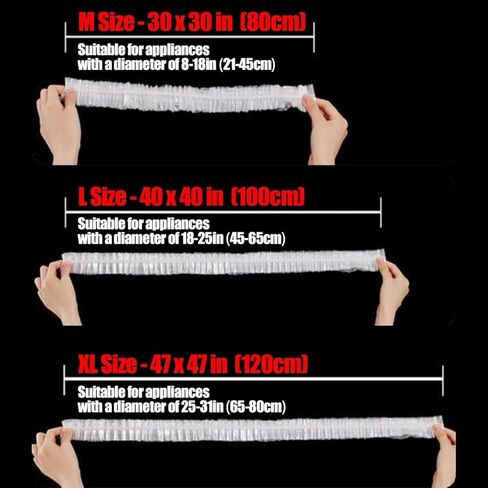 30Pcs Thickened Disposable Clear Kitchen Appliance Covers, 47in Kitchen Small Appliance Dust Cover, Universal Elastic Small Appliance Covers for Oven, Pressure Cooker, Toaster, Air Fryer, Computer in Saudi Arabia