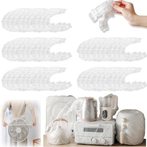 30Pcs Thickened Disposable Clear Kitchen Appliance Covers, 47in Kitchen Small Appliance Dust Cover, Universal Elastic Small Appliance Covers for Oven, Pressure Cooker, Toaster, Air Fryer, Computer in Saudi Arabia