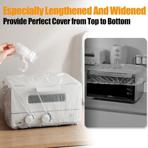 30 قطعة من أغطية أجهزة المطبخ الشفافة السميكة للاستعمال مرة واحدة، غطاء غبار للأجهزة الصغيرة للمطبخ مقاس 47 بوصة، أغطية الأجهزة الصغيرة المرنة العالمية للفرن، طنجرة الضغط، محمصة الخبز، مقلاة الهواء، الكمبيوتر in Kuwait