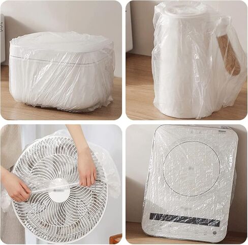 30Pcs Thickened Disposable Clear Kitchen Appliance Covers, 47in Kitchen Small Appliance Dust Cover, Universal Elastic Small Appliance Covers for Oven, Pressure Cooker, Toaster, Air Fryer, Computer in Saudi Arabia