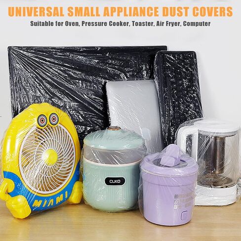 30 قطعة من أغطية أجهزة المطبخ الشفافة السميكة للاستعمال مرة واحدة، غطاء غبار للأجهزة الصغيرة للمطبخ مقاس 47 بوصة، أغطية الأجهزة الصغيرة المرنة العالمية للفرن، طنجرة الضغط، محمصة الخبز، مقلاة الهواء، الكمبيوتر in Kuwait