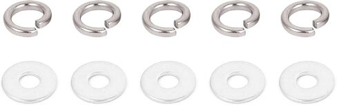 Uxcell M1.6x4mmx0.3mm غسالة مسطحة مستديرة 100 قطعة وM1.6x2.9mmx0.5mm سبليت قفل زنبركي غسالات 80 قطعة in Saudi Arabia