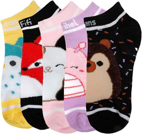 Bioworld Squishmallows Fuzzy Characters 5-Pack Ankle Socks in Saudi Arabia