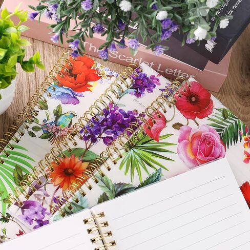HEYPLACE 4PCS Spiral Notebook A5, Hardcover Journal Notebooks Wirebound Diary Planner for School Office Home Gifts 80 Sheets/160 Pages in Saudi Arabia