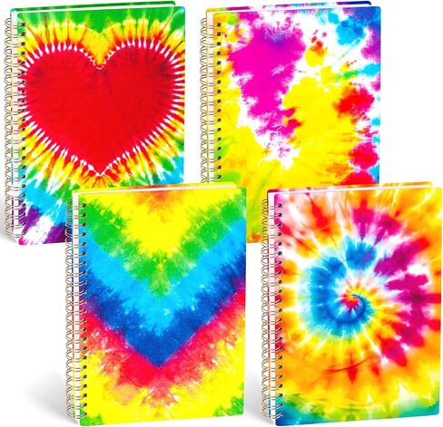 HEYPLACE 4PCS Spiral Notebook A5, Hardcover Journal Notebooks Wirebound Diary Planner for School Office Home Gifts 80 Sheets/160 Pages in Saudi Arabia