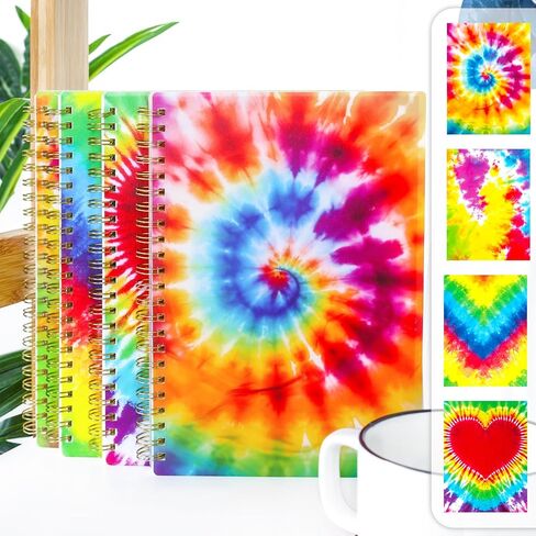 HEYPLACE 4PCS Spiral Notebook A5, Hardcover Journal Notebooks Wirebound Diary Planner for School Office Home Gifts 80 Sheets/160 Pages in Saudi Arabia