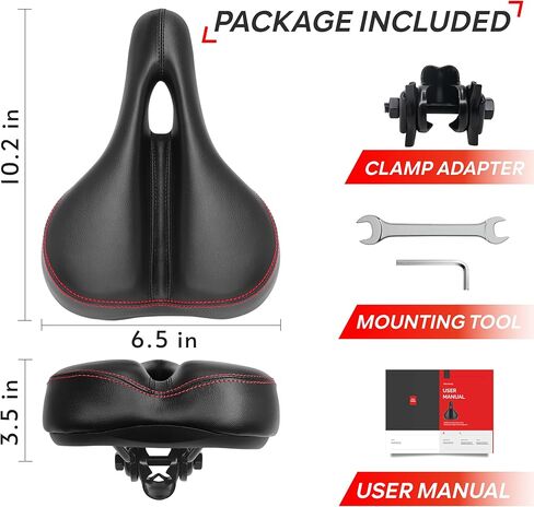 مقعد الدراجة متوافق مع Peloton Bike & Bike Plus، وسادة مقعد الدراجة لراحة الرجال، استبدال سرج الدراجة، مقعد دراجة مبطن إضافي، مقعد للتمرين ودراجة الطريق، ملحق لمعظم الدراجات in Kuwait