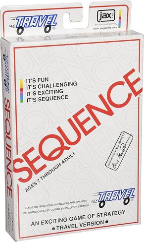 Jax Travel SEQUENCE - لعبة الإستراتيجية المثيرة في حقيبة سفر مدمجة! ، أبيض in Kuwait