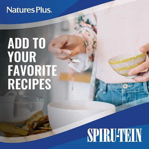 NaturesPlus SPIRU-TEIN Shake - نكهة التوت الملكي - 1.12 رطل، مسحوق البروتين - بديل الوجبات النباتية، الفيتامينات والمعادن للطاقة - نباتي، خالي من الغلوتين - 15 حصة in Kuwait