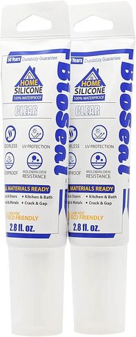 White Home BioSeal 100% Silicone Sealant Caulk Home, Waterproof and No Odor 2.8oz Tube- White in Saudi Arabia