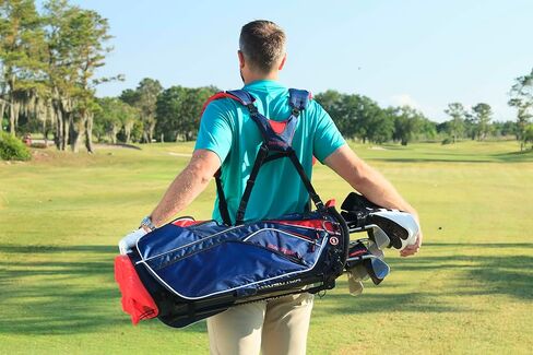 حقيبة Datrek Go Lite Hybrid Golf Stand، 14 طريقة مع فواصل فردية كاملة الطول، خفيفة الوزن، أشرطة كتف مزدوجة قابلة للإزالة، 6 جيوب in Kuwait