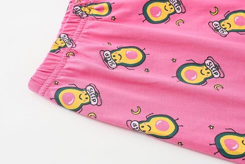 UNICABBIT21 Summer Pajamas for Girls Big Kids Cute Cartoon Soft Nighty Sleepwear 2-Piece Short Sleeve Set Size 6-16 in Saudi Arabia