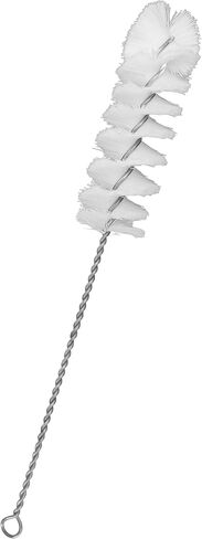 EISCO 12PK Nylon Cleaning Brushes with Fan-Shaped Ends, 9.25" - Twisted Stainless Steel Wire Handle - Ideal for 0.3" - 0.5" Diameter Tubes, Bottles, Cylinders, Flasks, Straws - in Saudi Arabia