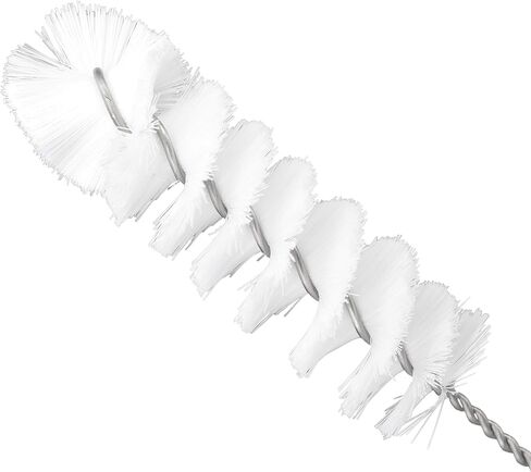 EISCO 12PK Nylon Cleaning Brushes with Fan-Shaped Ends, 9.25" - Twisted Stainless Steel Wire Handle - Ideal for 0.3" - 0.5" Diameter Tubes, Bottles, Cylinders, Flasks, Straws - in Saudi Arabia