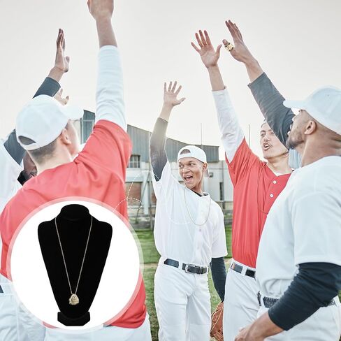 Landical Baseball Championship Ring Baseball Champion Rings Softball Trophy Award Gift with Display Neck Chain and Stand for Tournament or League Baseball Champion Winner in Saudi Arabia