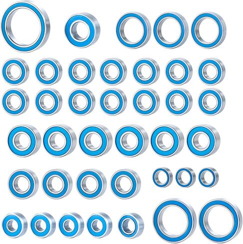 39Pcs TRX4 Metal Ball Bearings Kit, Rubber Sealed Axial SCX10 Bearings Set for 1/10 RC Crawler 92076-4 82046-4 Bronc TRX6 Slash UDR Tamiya TT-02 Semi in Saudi Arabia