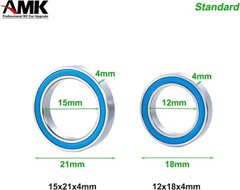 39Pcs TRX4 Metal Ball Bearings Kit, Rubber Sealed Axial SCX10 Bearings Set for 1/10 RC Crawler 92076-4 82046-4 Bronc TRX6 Slash UDR Tamiya TT-02 Semi in Saudi Arabia