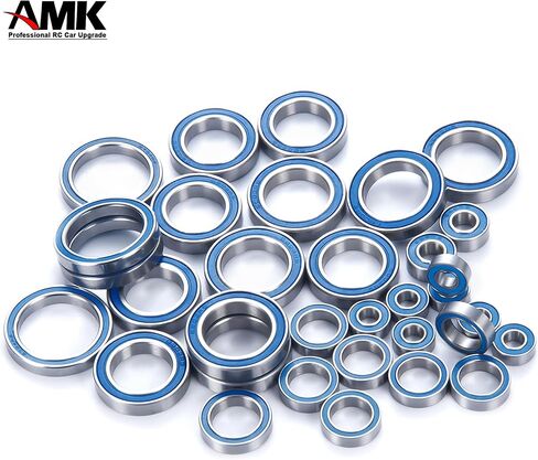 39Pcs TRX4 Metal Ball Bearings Kit, Rubber Sealed Axial SCX10 Bearings Set for 1/10 RC Crawler 92076-4 82046-4 Bronc TRX6 Slash UDR Tamiya TT-02 Semi in Saudi Arabia