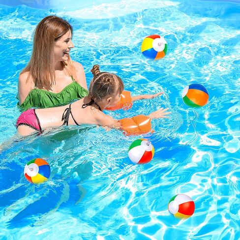 Aodaer 100 Pack Inflatable Beach Balls 5 Inch Beach Pool Party Favors Inflatable Swimming Pool Balls for Kids and Adults Beach Balls for Summer Water Games Toys and Party Supplies in Saudi Arabia