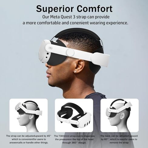حزام رأس UWDEDO لـ Meta Quest 3، حزام النخبة المريح لملحقات Oculus Quest 3، استبدال حزام سماعة الرأس VR خفيف الوزن وقابل للتعديل لتقليل الضغط in Saudi Arabia