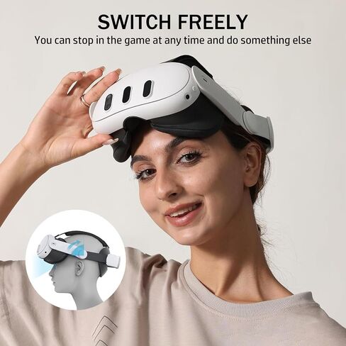 حزام رأس UWDEDO لـ Meta Quest 3، حزام النخبة المريح لملحقات Oculus Quest 3، استبدال حزام سماعة الرأس VR خفيف الوزن وقابل للتعديل لتقليل الضغط in Saudi Arabia