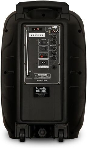 صوت صوتي من جولد وود مزود ببطارية وشاشة LED بلوتوث مقاس 12 بوصة وميكروفون لاسلكي (PRTY122، أسود) in Kuwait