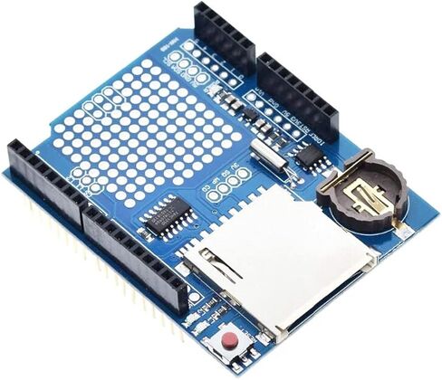 DKARDU Data Logger Module Data Recorder DS1307 Logging Shield Data Logger Board,with SD Card Reader,for Arduino UNO SD Card in Kuwait