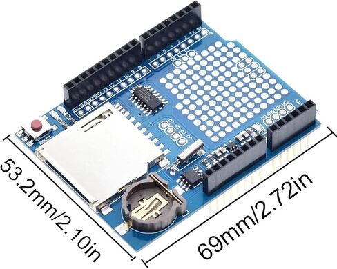 DKARDU Data Logger Module Data Recorder DS1307 Logging Shield Data Logger Board,with SD Card Reader,for Arduino UNO SD Card in Kuwait