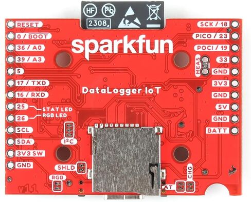 SparkFun DataLogger IoT، وحدة ESP32-WROOM-32E، مقياس وقود LiPo MAX17048، الأبعاد: 1.66 بوصة. × 2.00 بوصة. in Saudi Arabia